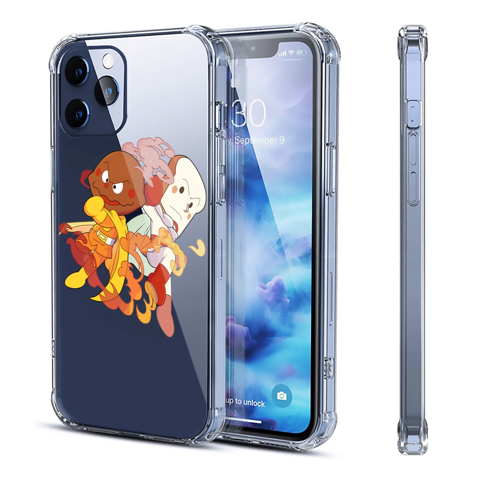 （画像用） アンパンマン Anpanman 【iPhone 12シリーズ対応】透明スマホケース（クリアソフトケース）